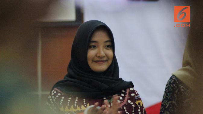 Calon Paskibraka Nasional 2019 yang memiliki suara lantang ini bertekad menyatukan seluruh penghuni Desa Bahagia. Di bawah kepemimpinannya, tidak akan ada anggota yang berkelompok (Liputan6.com/Sammy 'Azmy)