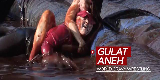VIDEO: Ajang Gulat Paling Aneh di Dunia, Bertarung Bersama Lumuran Makanan di Inggris