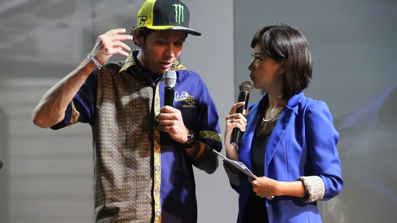 Valentino Rossi dalam acara promo di Bali (Liputan6.com)