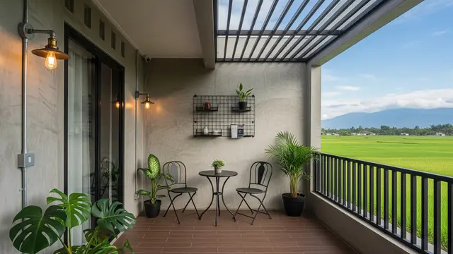 Teras Gaya Industrial Modern