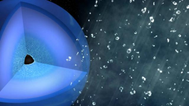 Ilustrasi hujan berlian Neptunus dan Uranus