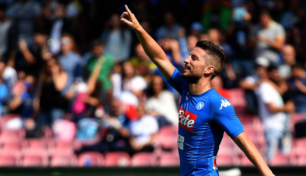 5. Dries Mertens (Napoli) - 7 Gol (3 Penalti). (AFP/Alberto Pizzoli)