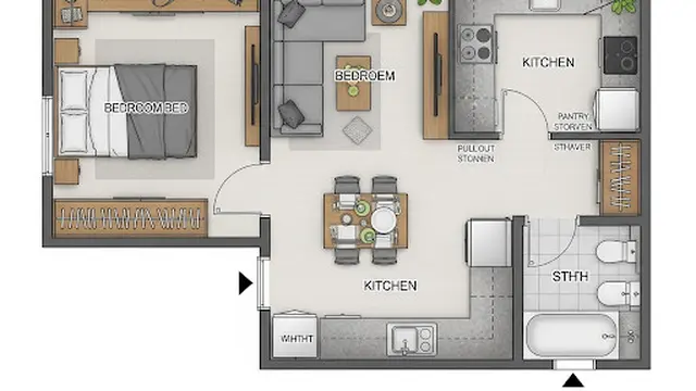 Desain Rumah Tipe 36 Satu Kamar