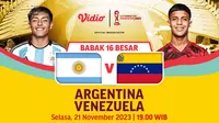 Jadwal dan Live Streaming Argentina U-17 vs Venezuela U-17 di Vidio