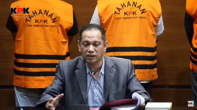 Pimpinan KPK Nuruf Ghufron mengumumkan, penetapan enam tersangka dalam kasus OTT Wali Kota Bandung Yana Mulyana