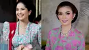 Sama-sama kenakan kebaya kutubaru motif floral warna pink, kebaya mana yang jadi favoritmu?  [@annisayudhoyono/@selvie_ananda_]