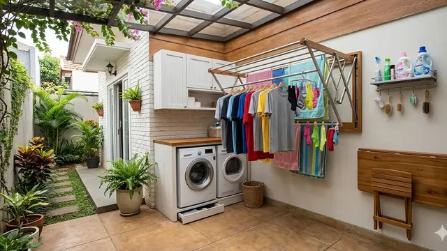 Belakang rumah kecil untuk area multifungsi (Foto: Gemini AI)