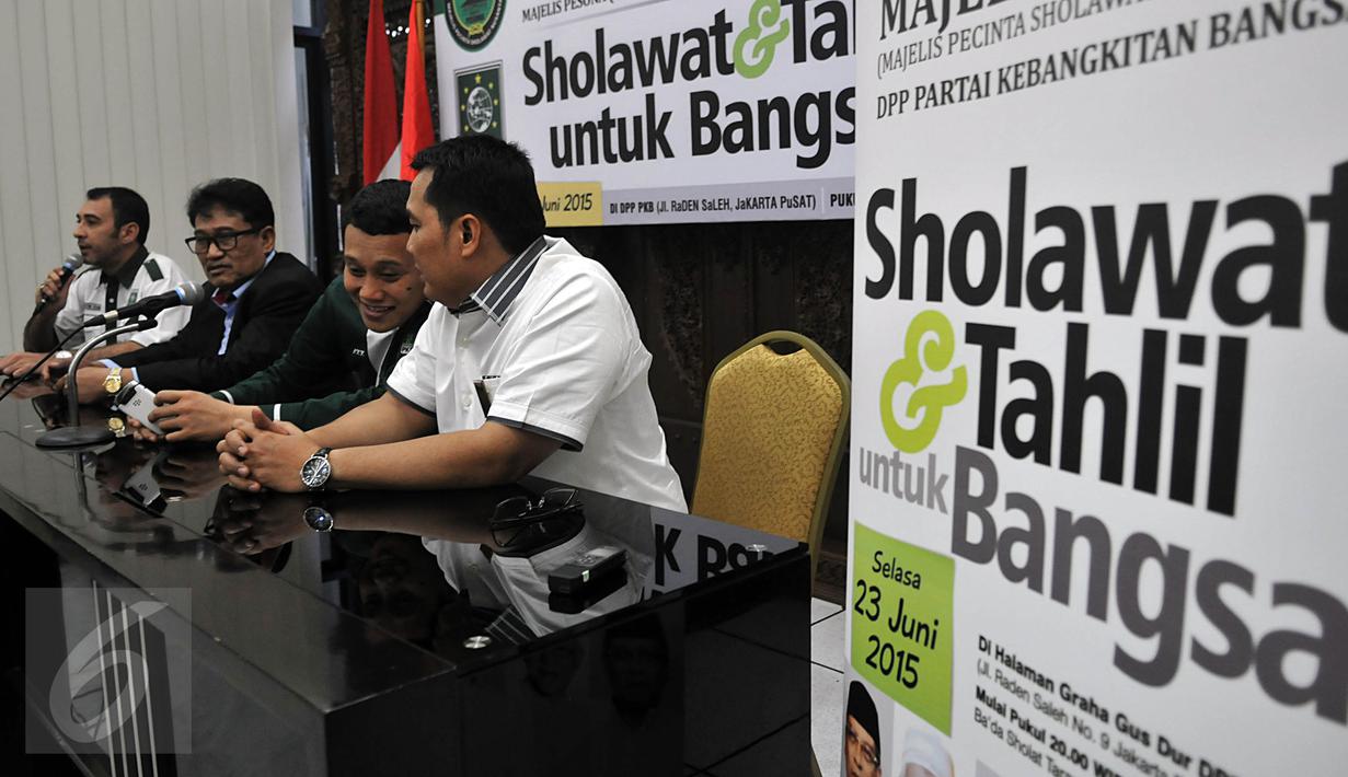 Suasana konferensi pers terkait acara “Sholawat dan Tahlil untuk Bangsa”, Jakarta, Rabu (17/6/2015). Rencana acara tersebut akan digelar pada 23 Juni mendatang. (Liputan6.com/Johan Tallo)
