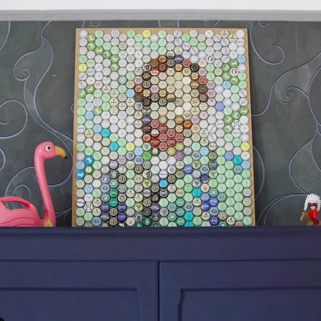 karya seni dari tutup botol