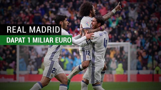 Real Madrid mendapatkan 1 Miliar Euro atau 14,7 Triliyun Rupiah dari Adidas.