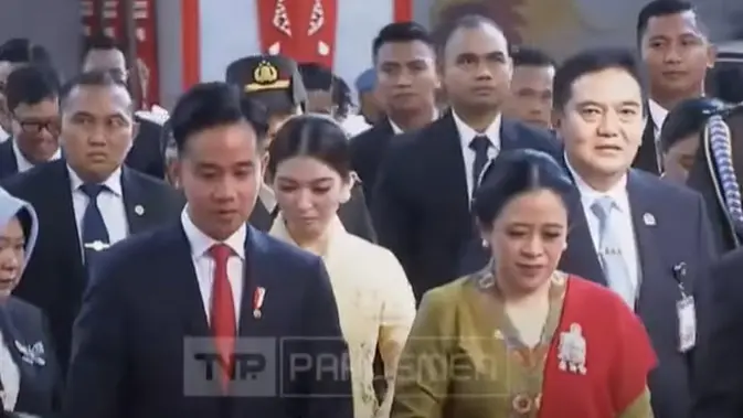 Gibran Tiba di Sidang Tahunan MPR Naik MV3 Garuda Limousine, Disambut Puan Maharani