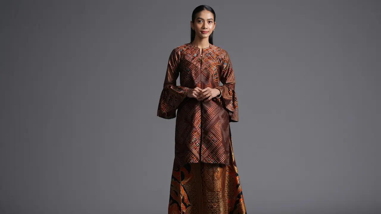 Model Baju Gamis Batik Ibu Pejabat