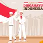 Ilustrasi HUT RI, Kemerdekaan Indonesia, upacara bendera. (Image by freepik)