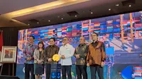 Menteri Perdagangan Zulkifli Hasan saat konferensi perse pameran internasional Trade Expo Indonesia (TEI) ke-38 tahun 2023. Foto: Siti Ayu Rachma
