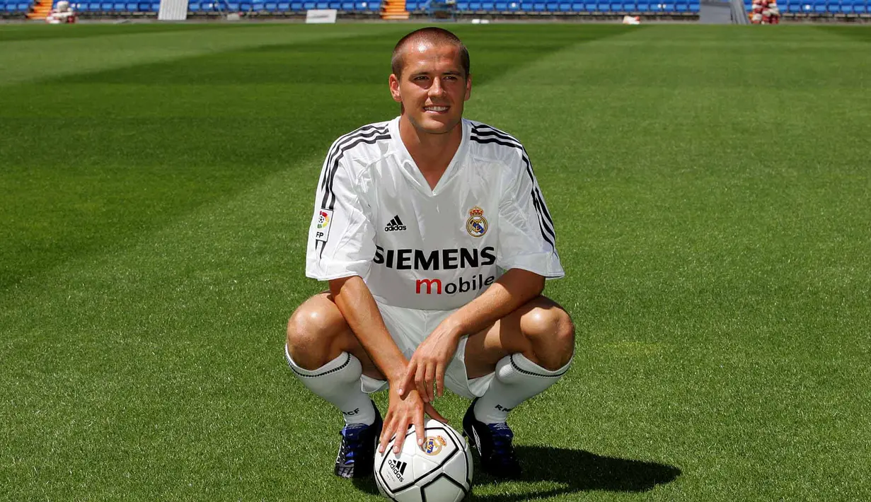 Pemain asal Inggris, Michael Owen, mencetak 13 gol selama berseragam Real Madrid pada saat berkompetisi di La Liga Spanyol. (AFP/Pedro Armestre)