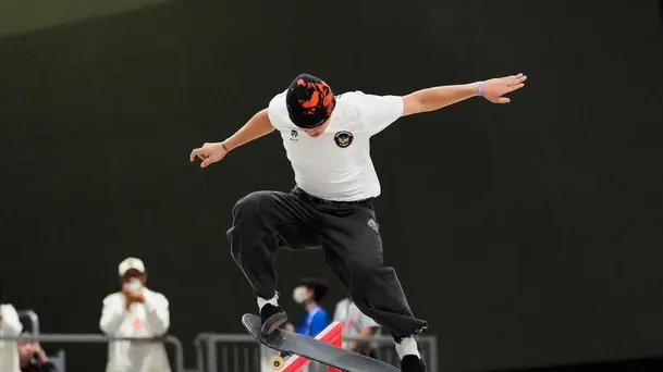 Basral Graito Finis Keempat di Final Skateboard Street Asian Games 2026
