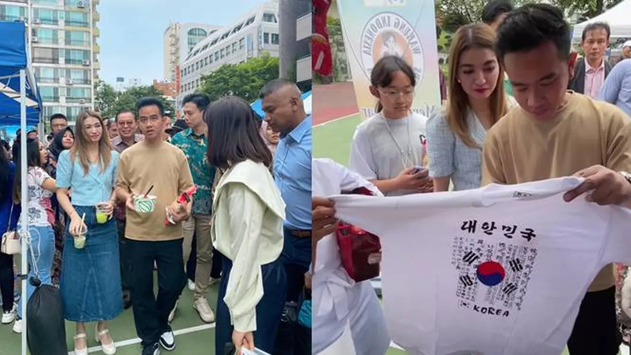 Tampil Kasual, Ini 7 Potret Gibran Rakabuming Hadiri Acara UMKM di Seoul