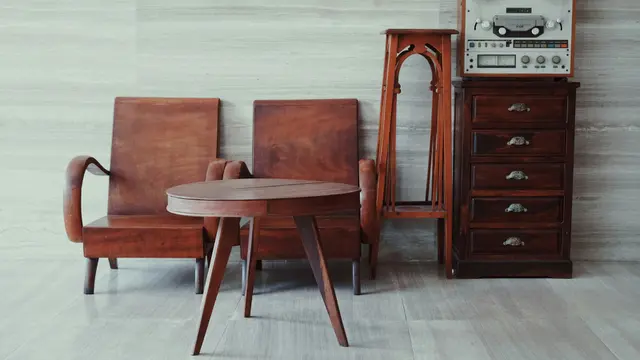 Ilustrasi furnitur kayu