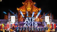 Para menteri pariwisata negara-negara Asia Tenggara berpose dalam ASEAN Tourism Forum (ATF) 2018. (Dok. Kementerian Pariwisata RI)