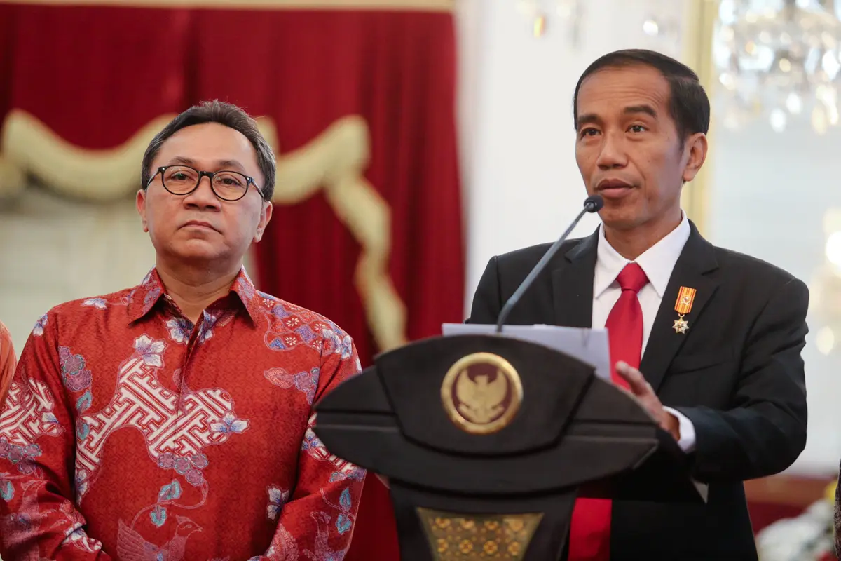 Ketua Umum PAN Zulkifli Hasan dan Presiden Jokowi