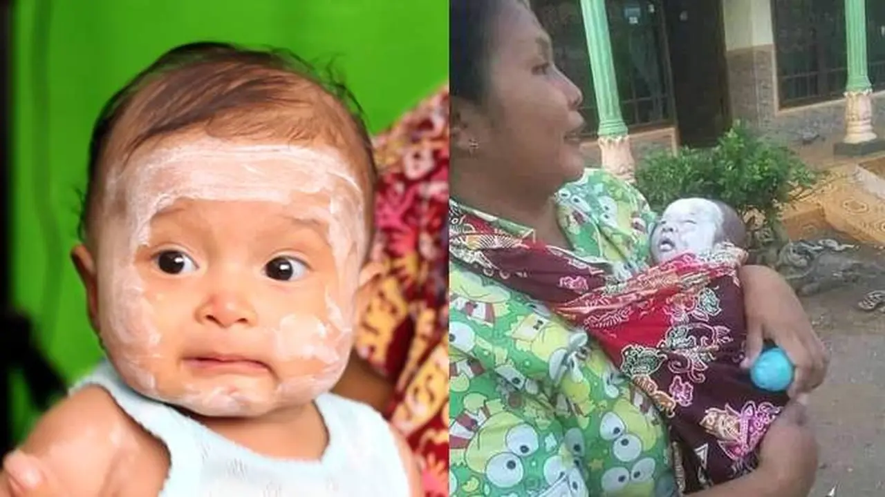 7 Potret Kocak Bocah Pakai Bedak Berlebihan Ini Bikin Geleng Kepala