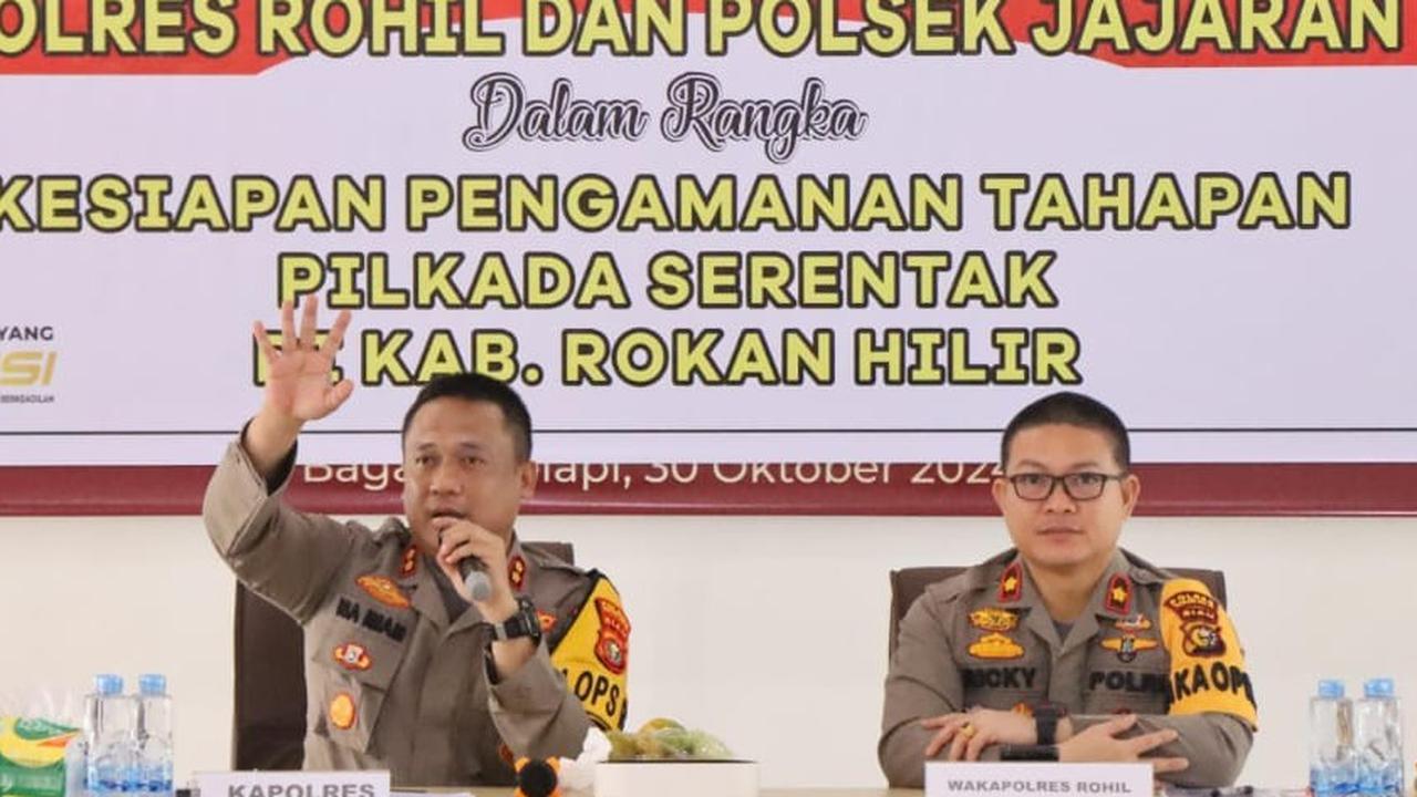 Kapolres Rohil Gelar Rakor di Kantor KPU