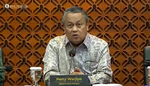 Gubernur Bank Indonesia Perry Warjiyo dalam konferensi pers Hasil Rapat Dewan Gubernur Bulan November 2023, dikutip Kamis (23/11/2023).