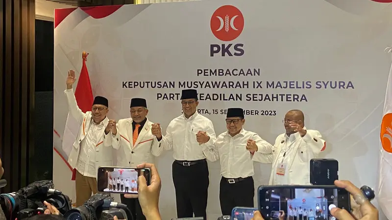 PKS sepakat mendukung pasangan bakal calon presiden dan bakal calon wakil presiden Anies Baswedan dan Muhaimin Iskandar (Cak Imin) untuk Pemilu 2024.