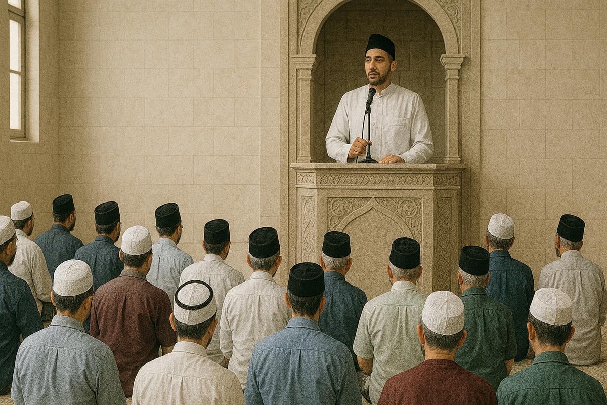 Ilustrasi Mendengarkan Khutbah saat Sholat Ied