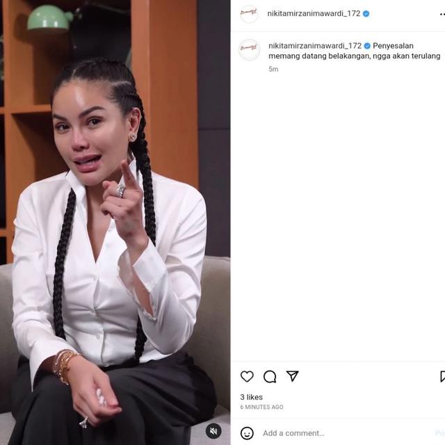 Posting Pengakuan Penuh Emosional, Nikita Mirzani Menyesal Tidak Gandeng Shopee Live Sejak Awal Demi Omzet Besar
