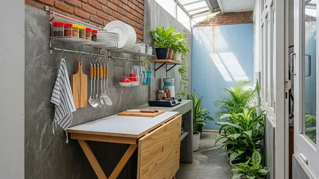 Desain Dapur Outdoor Sederhana yang Cocok untuk Rumah di Gangh/Ilustrasi AI