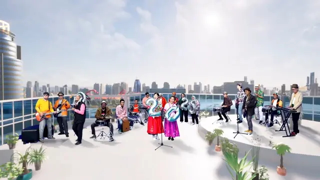 VOSP Voice of SinemArt People nyanyikan Selamat Ulang Tahun spesial perayaan HUT ke-20 (Foto: YouTube SinemArt)