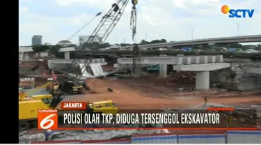 Jatuhnya girder tol proyek Tol Antasari-Depok diduga akibat tersenggol  ekskavator yang tengah bekerja.