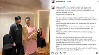 Unggahan Sita Nursanti tentang Guruh Soekarnoputra. (Instagram/ sitanursanti)