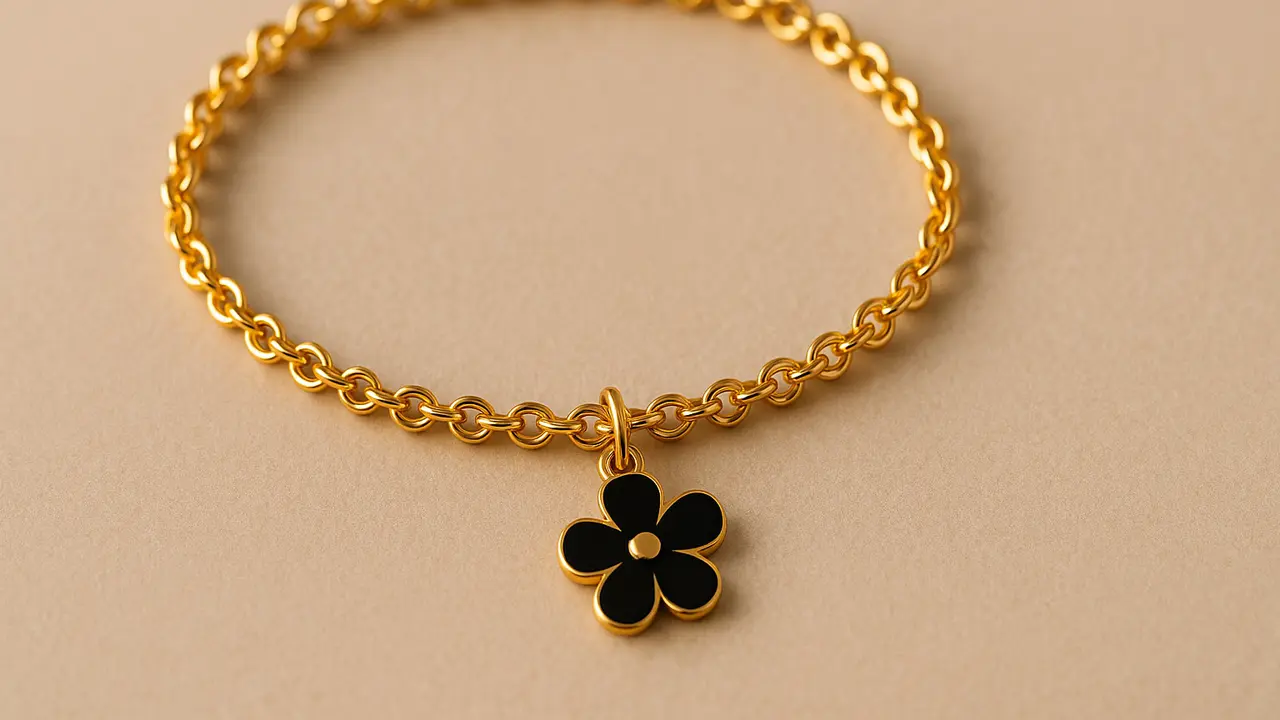Inspirasi Model Gelang Emas Bunga Hitam