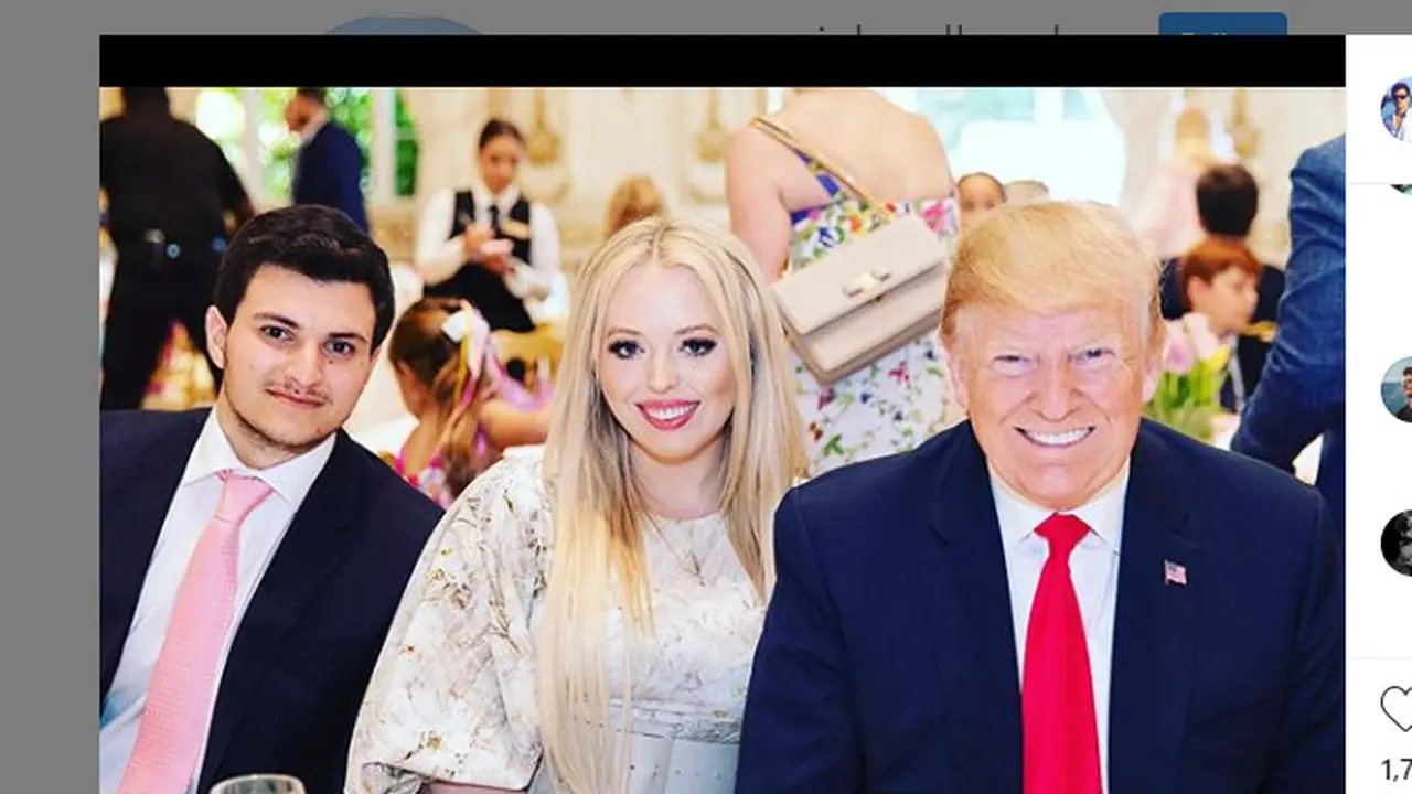 Putra konglomerat Arab: Michael Boulos bersama Presiden AS Donald Trump bersama Tiffany Trump.