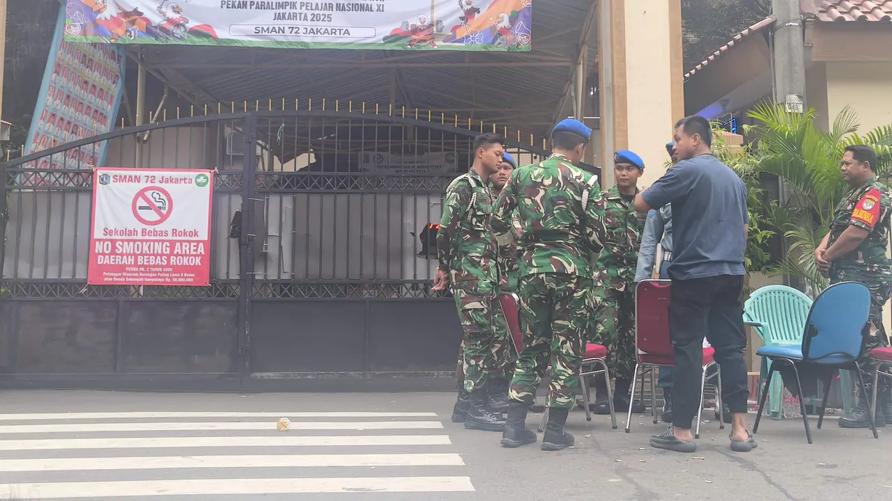 Kondisi SMAN 72 Jakarta pasca terjadinya ledakan.