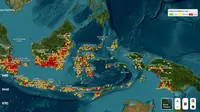 Sebaran Titik Api Karhutla di Kalimantan dan Sumsel Dalam 24 Jam Terakhir