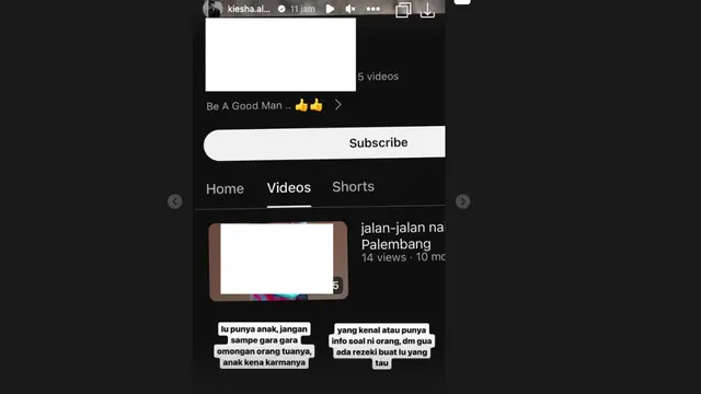 Kiesha Alvaro Tak Terima dengan Komentar Negatif Warganet Soal Okie Agustina, Langsung Usut dan Cari Pelaku. (instagram.com/kiesha.alvaro)