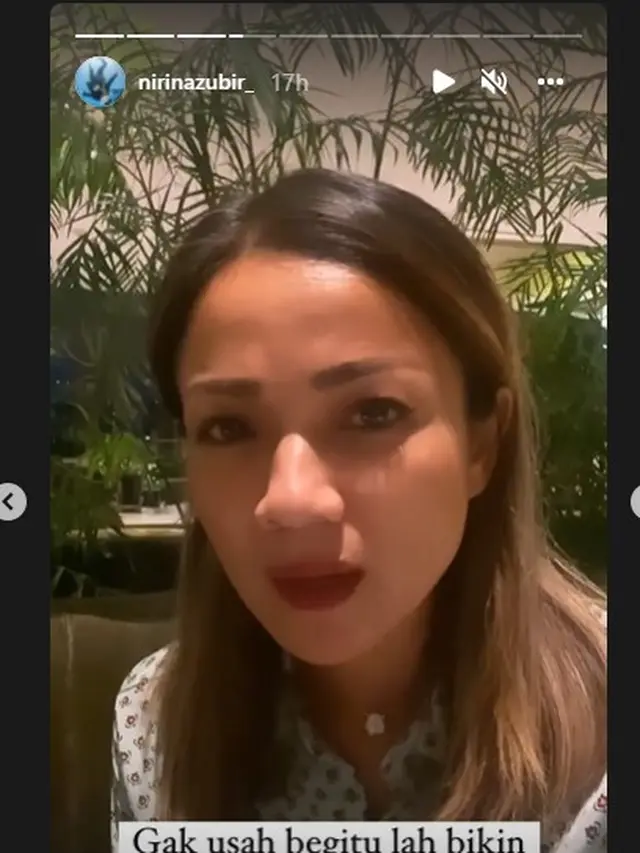 Kekecewaan Nirina Zubir kepada stasiun televisi TV One (Instagram Stories)