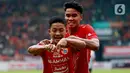Pemain Persija Jakarta, Rio Fahmi melakukan selebrasi setelah mencetak gol ke gawang Rans Nusantara FC pada pekan ke-22 BRI Liga 1 2022/23 di Stadion Patriot Candrabhaga, Bekasi, Jumat (3/2/2023).  Persija Jakarta memetik kemenangan di pekan ke-22 BRI Liga 1 2022/23. (Bola.com/M Iqbal Ichsan)
