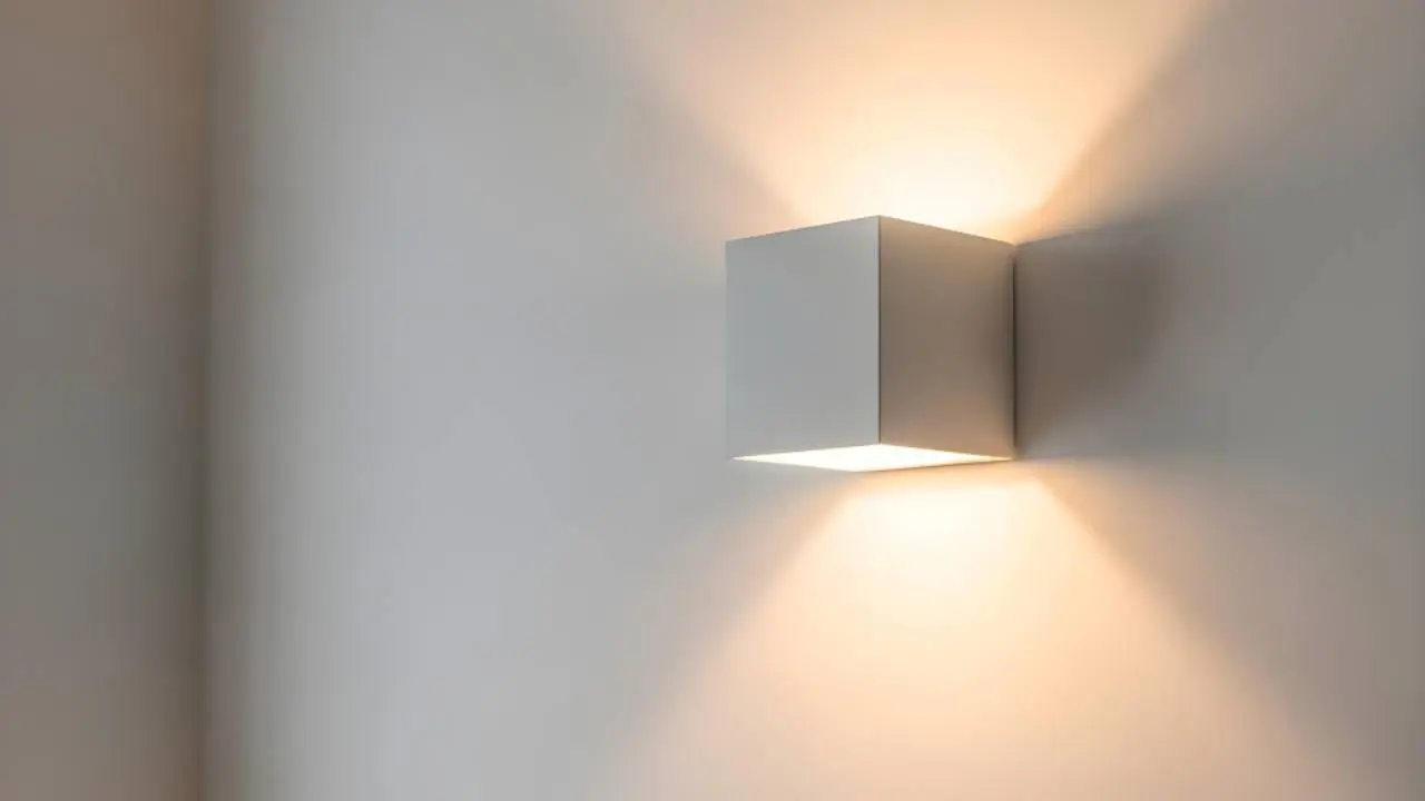 Ilustrasi lampu dinding estetik.