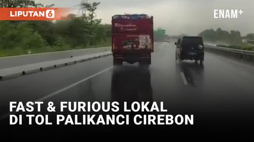 VIDEO: Liar! Minibus Halangi Jalur Truk Bak Fast &amp; Furious di Tol Palimanan Kanci