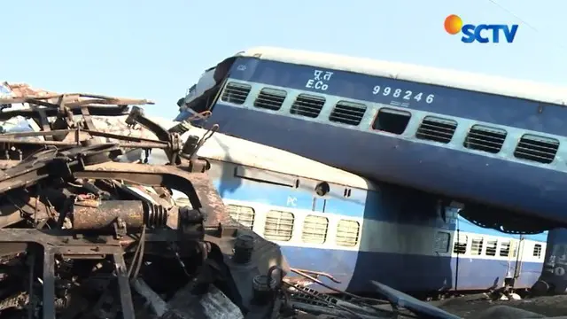 14 gerbong kereta yang terguling di India menewaskan 23 orang. Kelalaian manusia diduga menjadi penyebab kecelakaan. 