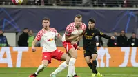 Real Madrid meraih kemenangan 1-0 atas RB Leipzig pada laga leg pertama 16 besar Liga Champions musim ini di Red Bull Arena, Leipzig, Rabu (14/2/2024) dini hari WIB. Gol tunggal Madrid dicetak Brahim Diaz pada menit ke-48. (AP Photo/Matthias Schrader)