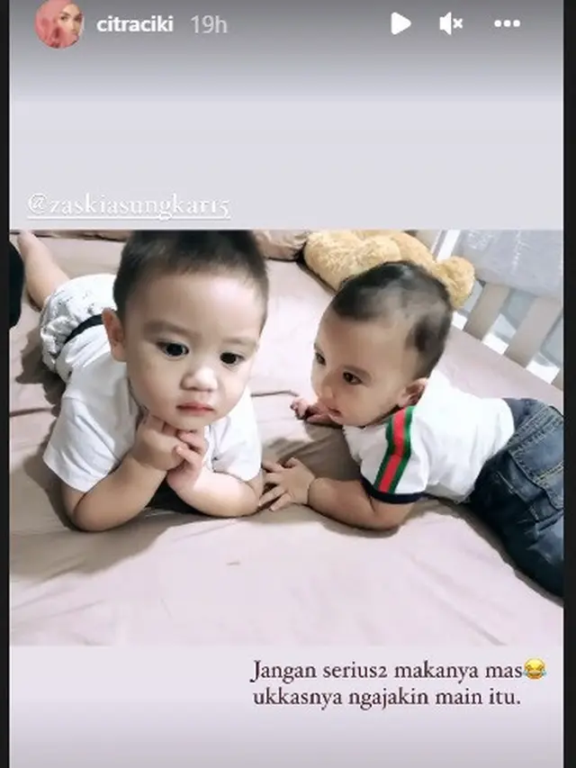 Playdate Athar anak Citra Kirana dan Ukkasya putra Zaskia Sungkar (Foto: Instagram/@citraciki)