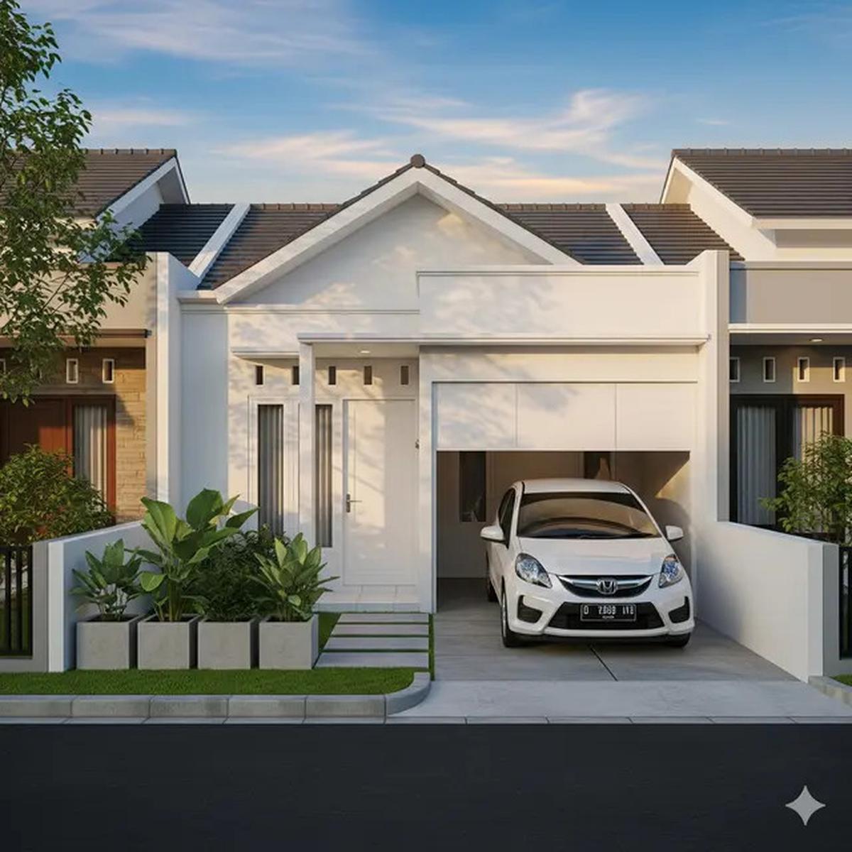 10 Desain Rumah Sempit Ada Garasi Mobil Kecil, Solusi Lahan Terbatas