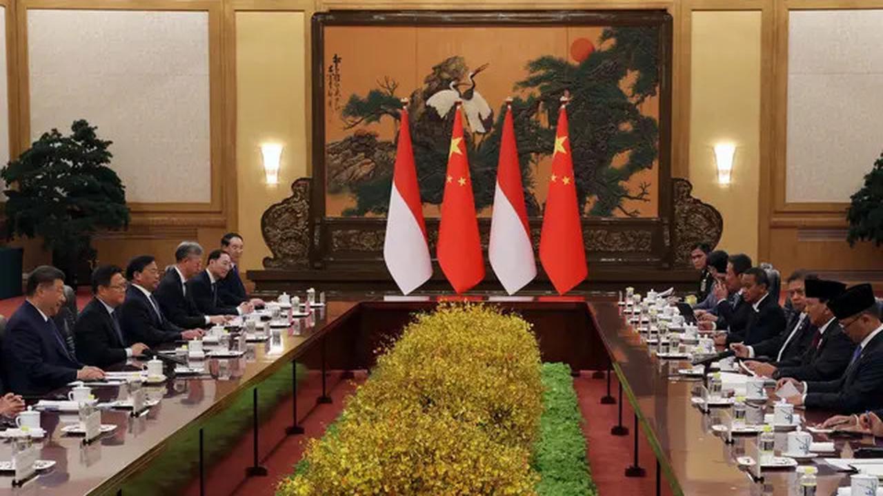 Kedatangan Presiden RI Prabowo Subianto Disambut Hangat Presiden China Xi Jinping