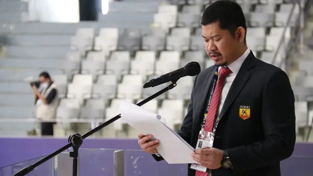Sekretaris Jenderal PB FORKI Raja Sapta Ervian - Kejuaraan Karate Internasional WKF Series A 2022