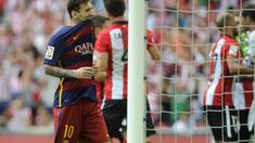 Kegagalan Lionel Messi menjadi eksekutor penalti saat Barcelona melawan Athletic Bilbao , Minggu (23/8/15). menambah panjang rekor buruknya di La Liga.